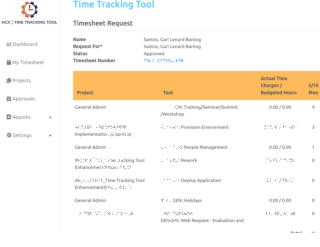 Time Tracking Tool screenshot